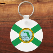 Porte-clés Drapeau d'Hollywood, Floride (Verso)