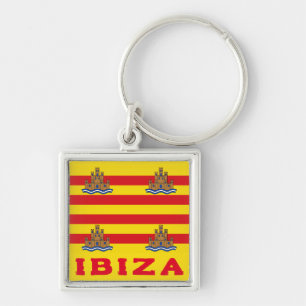 Porte-clés Drapeau d'Ibiza, ESPAGNE