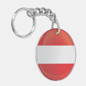 Porte-clés Drapeau d'icône ronde Autriche (Devant gauche)
