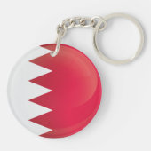Porte-clés Drapeau d'icône ronde de Bahreïn (Dos)