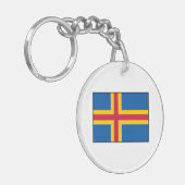Porte-clés Drapeau d'îles de Åland (Devant gauche)