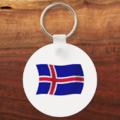 Porte-clés Drapeau d'Islande (Recto)