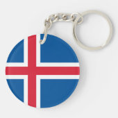 Porte-clés Drapeau d'Islande (Dos)