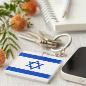 Porte-clés Drapeau d'Israël (Devant Droit)