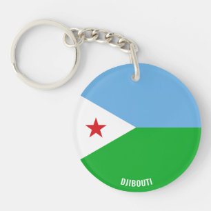Porte-clés Drapeau Djibouti Charme Patriotique