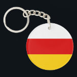 Porte-clés Drapeau d'Ossétie du Sud<br><div class="desc">Drapeau patriotique d'Ossétie du Sud</div>