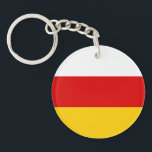 Porte-clés Drapeau d'Ossétie du Sud<br><div class="desc">Drapeau patriotique d'Ossétie du Sud</div>