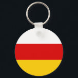 Porte-clés Drapeau d'Ossétie du Sud<br><div class="desc">Drapeau patriotique d'Ossétie du Sud</div>