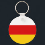 Porte-clés Drapeau d'Ossétie du Sud<br><div class="desc">Drapeau patriotique d'Ossétie du Sud</div>