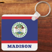 Porte-clés Drapeau du Belize (Verso)