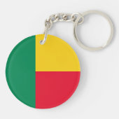 Porte-clés Drapeau du Bénin patriotique Porte - clé (Dos)