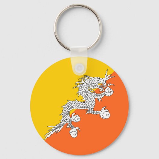 Porte-clés Drapeau du Bhoutan (Recto)