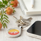 Porte-clés Drapeau du Bhoutan patriotique (Côté )