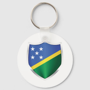 Porte-clés Drapeau du Bouclier d'argent des Îles Salomon