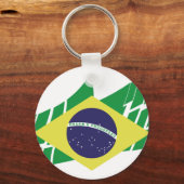 Porte-clés Drapeau du Brésil stylé (Recto)