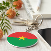 Porte-clés Drapeau du Burkina Faso (Côté)