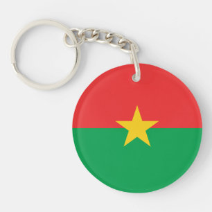 Porte-clés Drapeau du Burkina Faso patriotique
