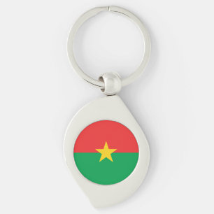 Porte-clés Drapeau du Burkina Faso patriotique