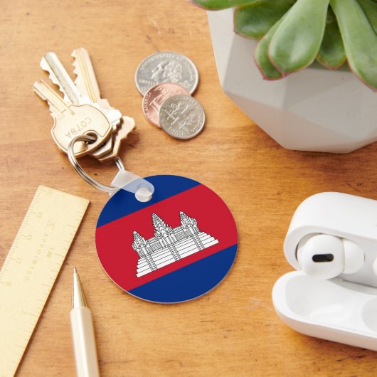 Porte-clés drapeau du Cambodge (Bureau)