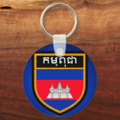 Porte-clés Drapeau du Cambodge (Recto)