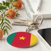 Porte-clés Drapeau du Cameroun (Côté)
