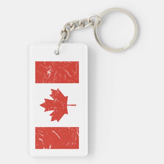 Porte-clés Drapeau du Canada (Dos)