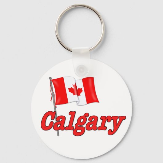 Porte-clés Drapeau du Canada - Calgary (Recto)