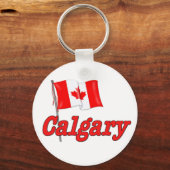 Porte-clés Drapeau du Canada - Calgary (Recto)