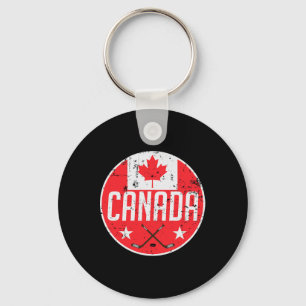 Porte-clés Drapeau du Canada de hockey sur glace Partisan Can