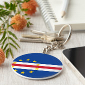 Porte-clés Drapeau du Cap-Vert (Côté)