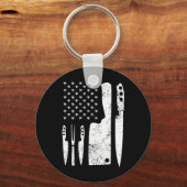 Porte-clés Drapeau du chef Knife Patriotique de Pâques Us (Recto)