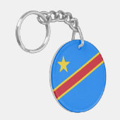 Porte-clés Drapeau du Congo Kinshasa (Devant gauche)