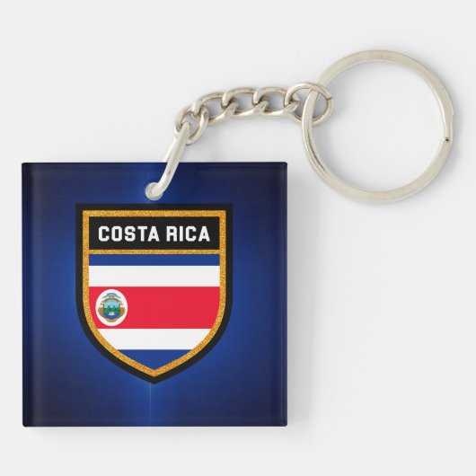 Porte-clés Drapeau du Costa Rica (Dos)