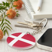 Porte-clés Drapeau du Danemark (Devant droit)