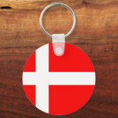 Porte-clés Drapeau du Danemark (Recto)