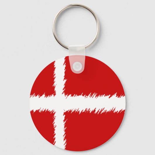 Porte-clés Drapeau du Danemark (Recto)