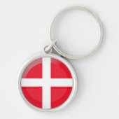 Porte-clés Drapeau du Danemark (Devant)