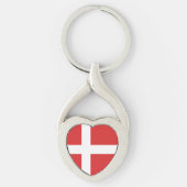 Porte-clés Drapeau du Danemark (Devant)