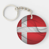 Porte-clés Drapeau du Danemark (Devant)
