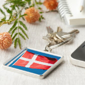 Porte-clés Drapeau du Danemark (Côté)