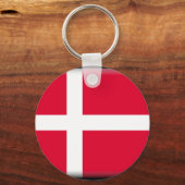 Porte-clés Drapeau du Danemark (Recto)