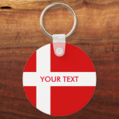 Porte-clés Drapeau du Danemark porte - clé | Design danois (Recto)