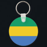 Porte-clés Drapeau du Gabon<br><div class="desc">Drapeau patriotique du Gabon.</div>