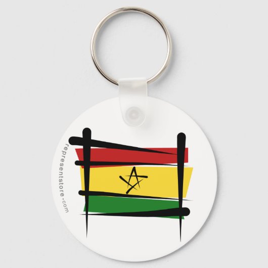 Porte-clés Drapeau du Ghana (Recto)