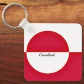 Porte-clés Drapeau du Groenland (Recto)