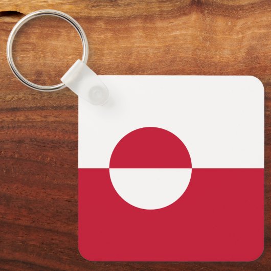 Porte-clés Drapeau du Groenland (Recto)