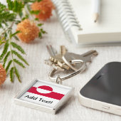 Porte-clés Drapeau du Groenland (Côté)