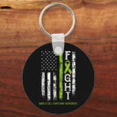 Porte-clés Drapeau du guerrier de Lymphome Mantle Cell (Recto)