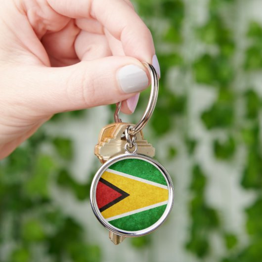 Porte-clés Drapeau du Guyana (main)