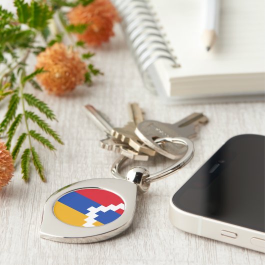 Porte-clés Drapeau du Haut-Karabakh (Côté )